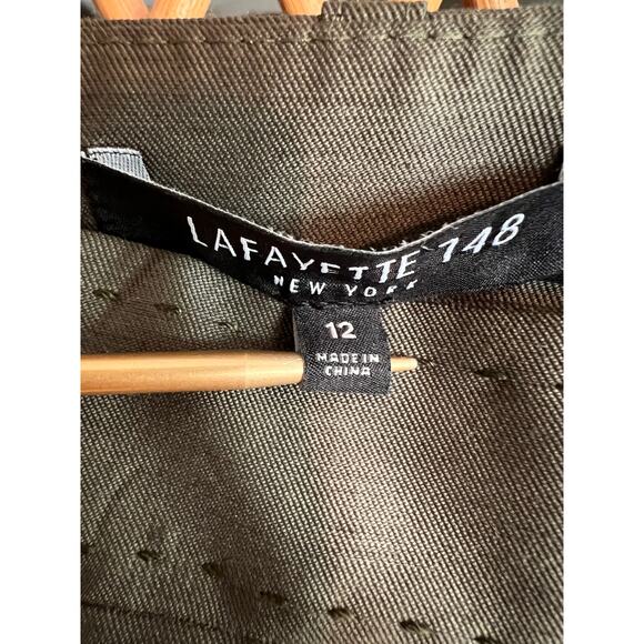 Lafayette 148 New York olive trousers - women’s size 12 - Picture 5 of 6